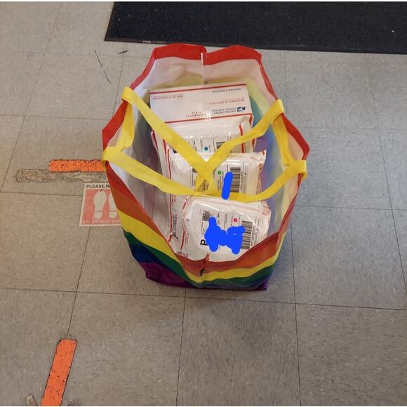 IKEA - Storstomma Large and Small Multicolor Bag Tote Support LGBTQ+ Gay Pride - Picture 4 of 13